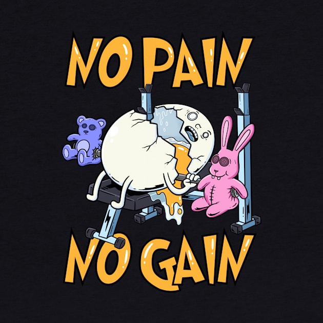 Egg-cel in the Gym: No Pain, No Gain, All Laughs by Holymayo Tee